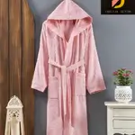 Unisex bathrobe with hood, belt and two pockets-Dream Room